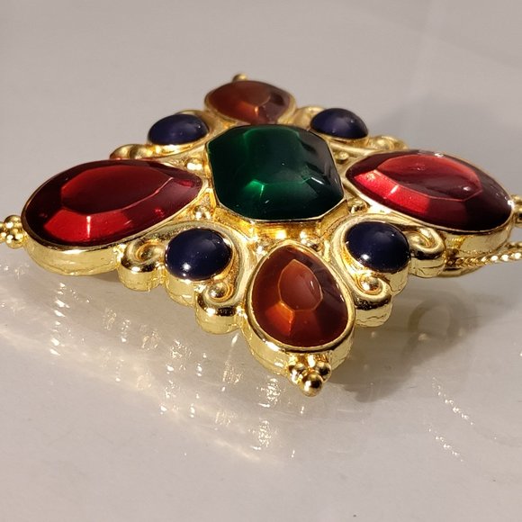 Reserved - Jay Strongwater 2" Enamel Christmas Ornament Functional Scarf Slide - Picture 4 of 6